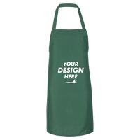 Q-Tees Bib Apron, Forest / Forest, Front view, Mockup