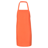 Q-Tees Bib Apron, Orange / Orange, Front view