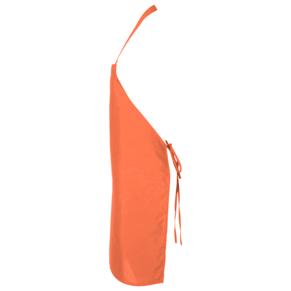 Q-Tees Bib Apron, Orange / Orange, Left Side view
