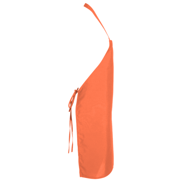 Q-Tees Bib Apron, Orange / Orange, Right Side view
