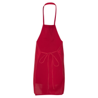 Q-Tees Bib Apron, Red / Red, Back view