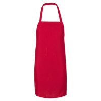 Q-Tees Bib Apron, Red / Red, Front view