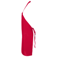 Q-Tees Bib Apron, Red / Red, Left Side view