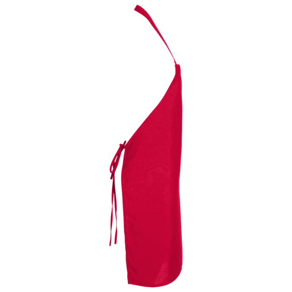 Q-Tees Bib Apron, Red / Red, Right Side view