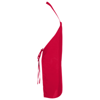 Q-Tees Bib Apron, Red / Red, Right Side view