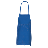 Q-Tees Bib Apron, Royal / Royal, Back view