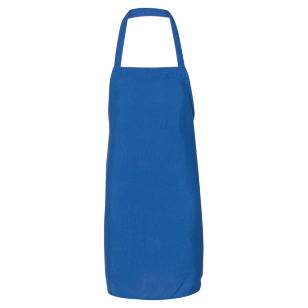 Q-Tees Bib Apron, Royal / Royal, Front view
