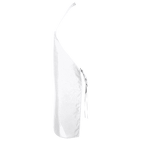 Q-Tees Bib Apron, White / White, Left Side view