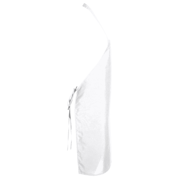 Q-Tees Bib Apron, White / White, Right Side view