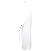 Q-Tees Bib Apron, White / White, Right Side view