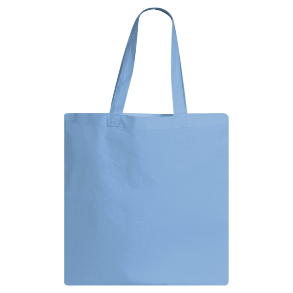 Q-Tees Economical Tote, Carolina Blue, Back view