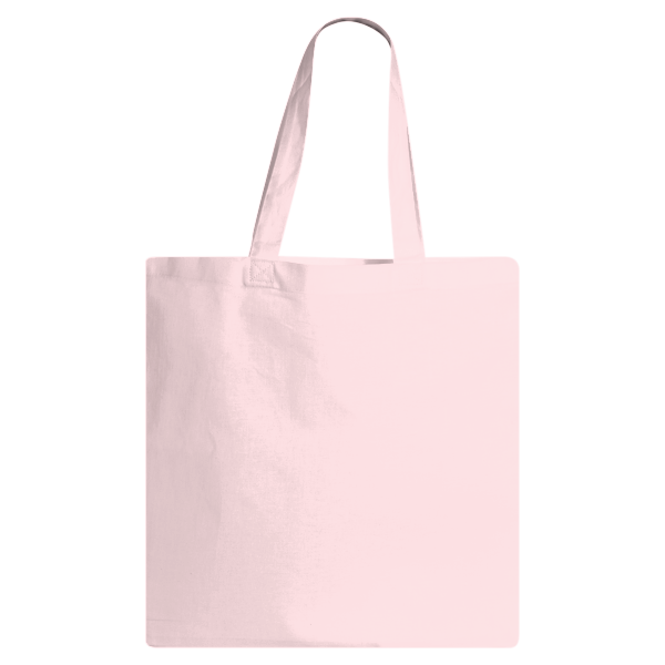 Q-Tees Economical Tote, Light Pink, Back view