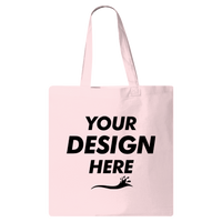 Q-Tees Economical Tote, Light Pink, Front view, Mockup