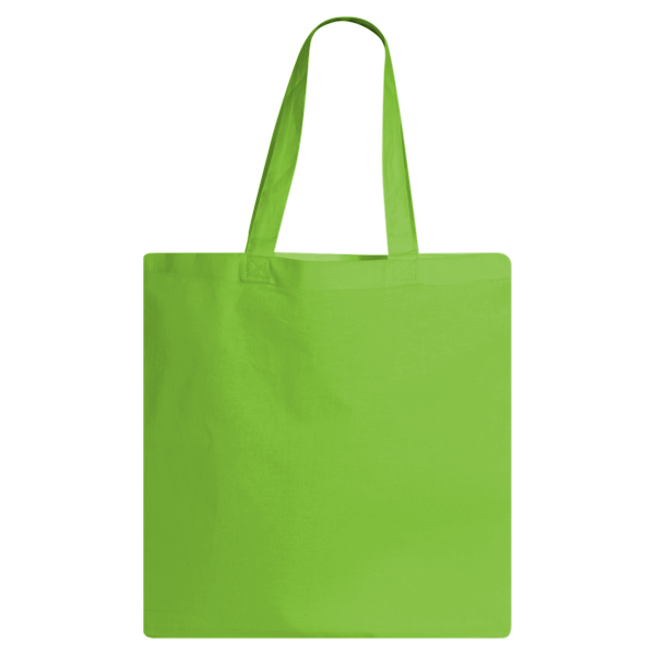 Q-Tees Economical Tote, Lime, Back view