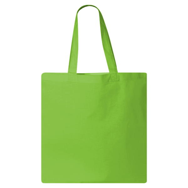 Q-Tees Economical Tote, Lime, Front view
