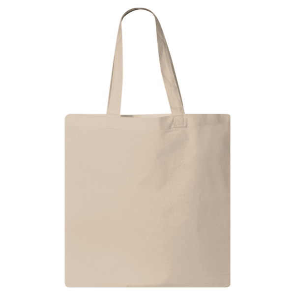 Q-Tees Economical Tote, Natural, Front view