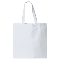 Q-Tees Economical Tote, White, Front view