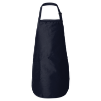 Q-Tees Full-Length Apron with Pockets, Navy, Front view