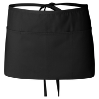 Q-Tees Waist Apron with Pockets, Black, Front view