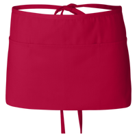 Q-Tees Waist Apron with Pockets, Red, Front view