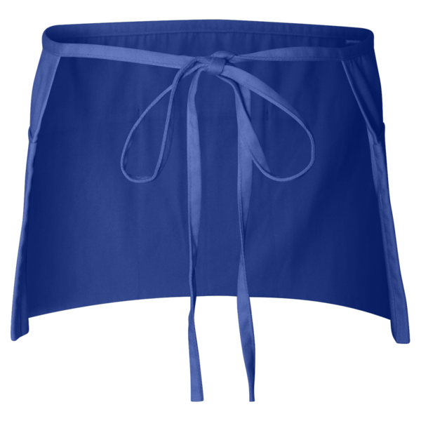 Q-Tees Waist Apron with Pockets, Royal, Back view