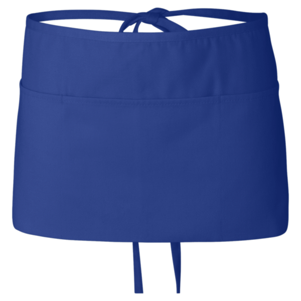 Q-Tees Waist Apron with Pockets, Royal, Front view
