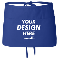 Q-Tees Waist Apron with Pockets, Royal, Front view, Mockup