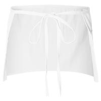 Q-Tees Waist Apron with Pockets, White, Back view