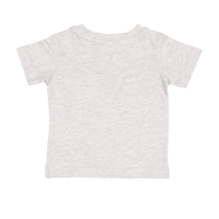 Rabbit Skins Infant Fine Jersey Tee, Ash, Back view