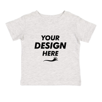 Rabbit Skins Infant Fine Jersey Tee, Ash, Front view, Mockup