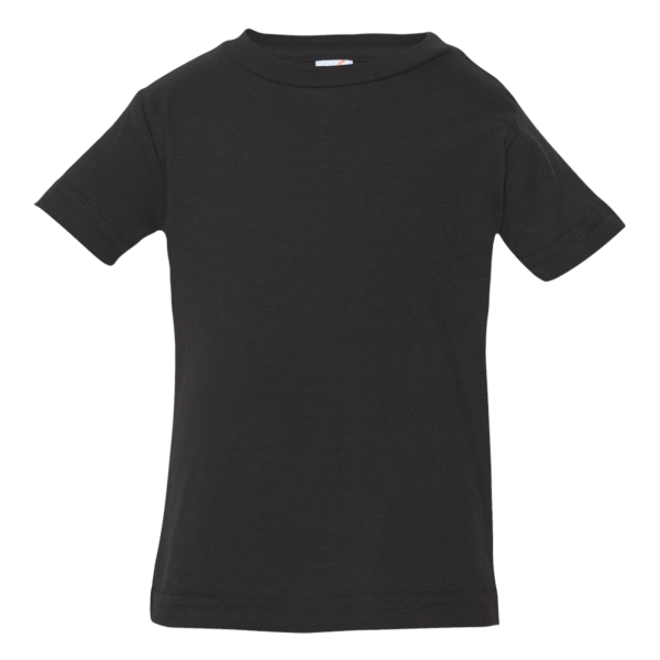 Rabbit Skins Infant Fine Jersey Tee, Black, Front view