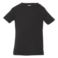 Rabbit Skins Infant Fine Jersey Tee, Black, Front view