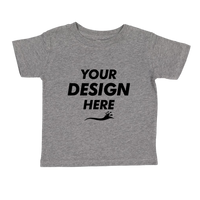 Rabbit Skins Infant Fine Jersey Tee, Granite Heather, Front view, Mockup