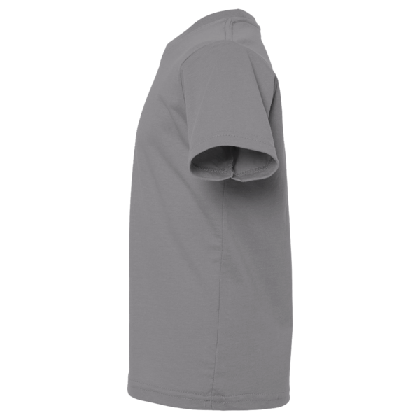 Rabbit Skins Infant Fine Jersey Tee, Granite Heather, Left Sleeve view