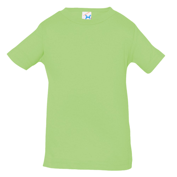 Rabbit Skins Infant Fine Jersey Tee, Key Lime, Front view