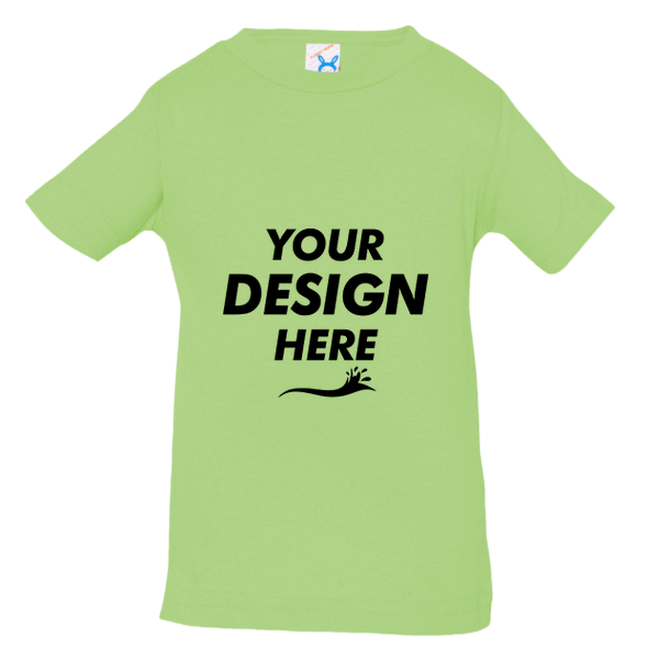 Rabbit Skins Infant Fine Jersey Tee, Key Lime, Front view, Mockup