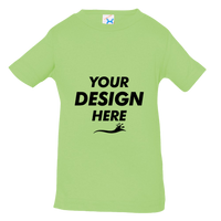 Rabbit Skins Infant Fine Jersey Tee, Key Lime, Front view, Mockup