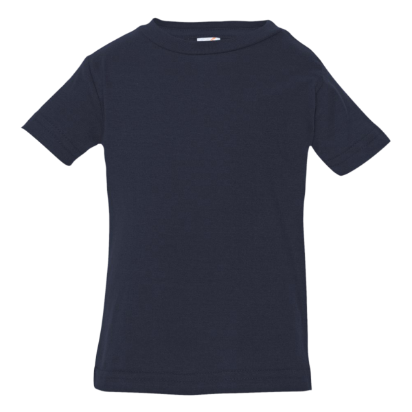 Rabbit Skins Infant Fine Jersey Tee, Navy, Front view