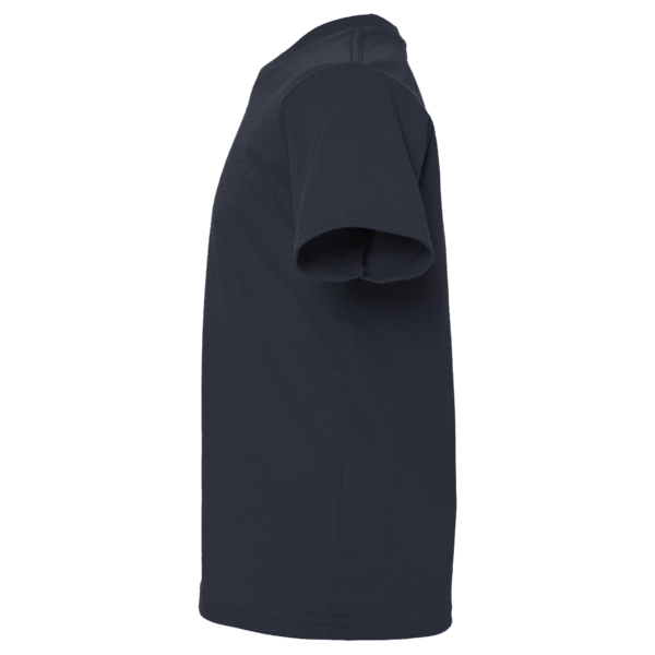 Rabbit Skins Infant Fine Jersey Tee, Navy, Left Sleeve view