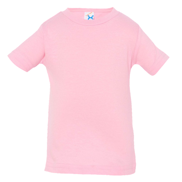 Rabbit Skins Infant Fine Jersey Tee, Pink, Front view