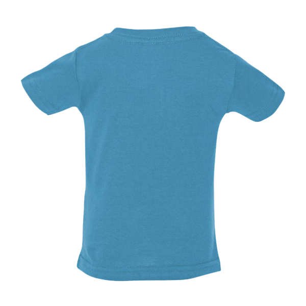 Rabbit Skins Infant Fine Jersey Tee, Turquoise, Back view