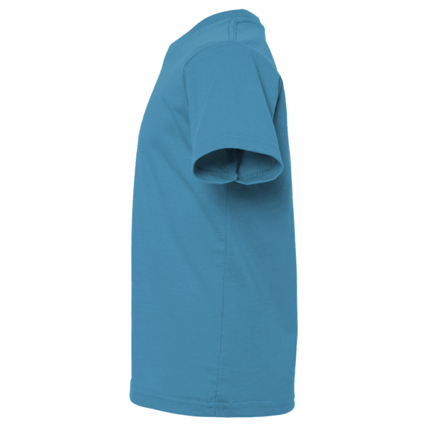 Rabbit Skins Infant Fine Jersey Tee, Turquoise, Left Sleeve view