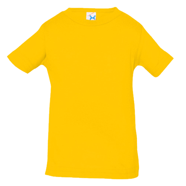 Rabbit Skins Infant Fine Jersey Tee, Yellow, Front view