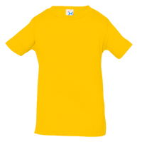 Rabbit Skins Infant Fine Jersey Tee, Yellow, Front view