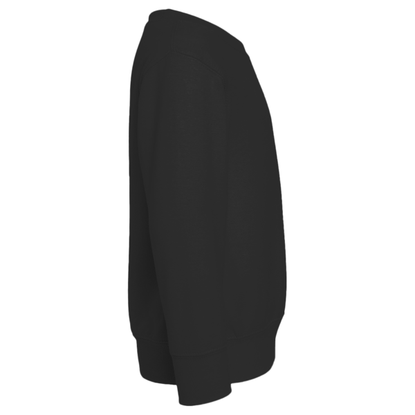 Rabbit Skins Toddler Fleece Crewneck Sweatshirt, Black, Right Sleeve view