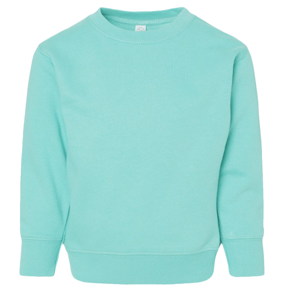 Rabbit Skins Toddler Fleece Crewneck Sweatshirt, Chill, Front view