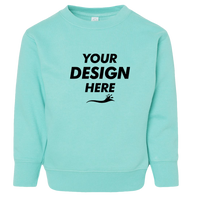 Rabbit Skins Toddler Fleece Crewneck Sweatshirt, Chill, Front view, Mockup