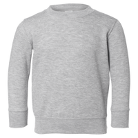 Rabbit Skins Toddler Fleece Crewneck Sweatshirt, Heather, Front view