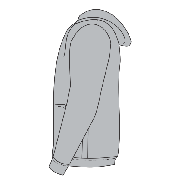 Rabbit Skins Toddler Full-Zip Fleece Hoodie, Heather, Left Sleeve view