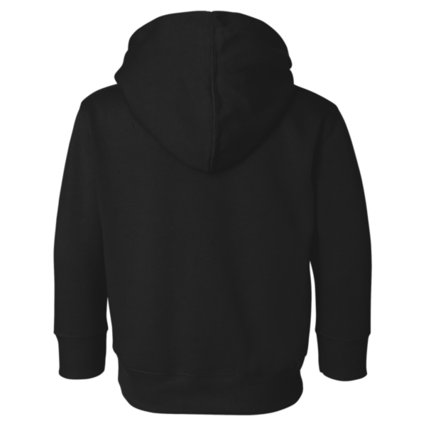Rabbit Skins Toddler Pullover Fleece Hoodie, Black, Back view